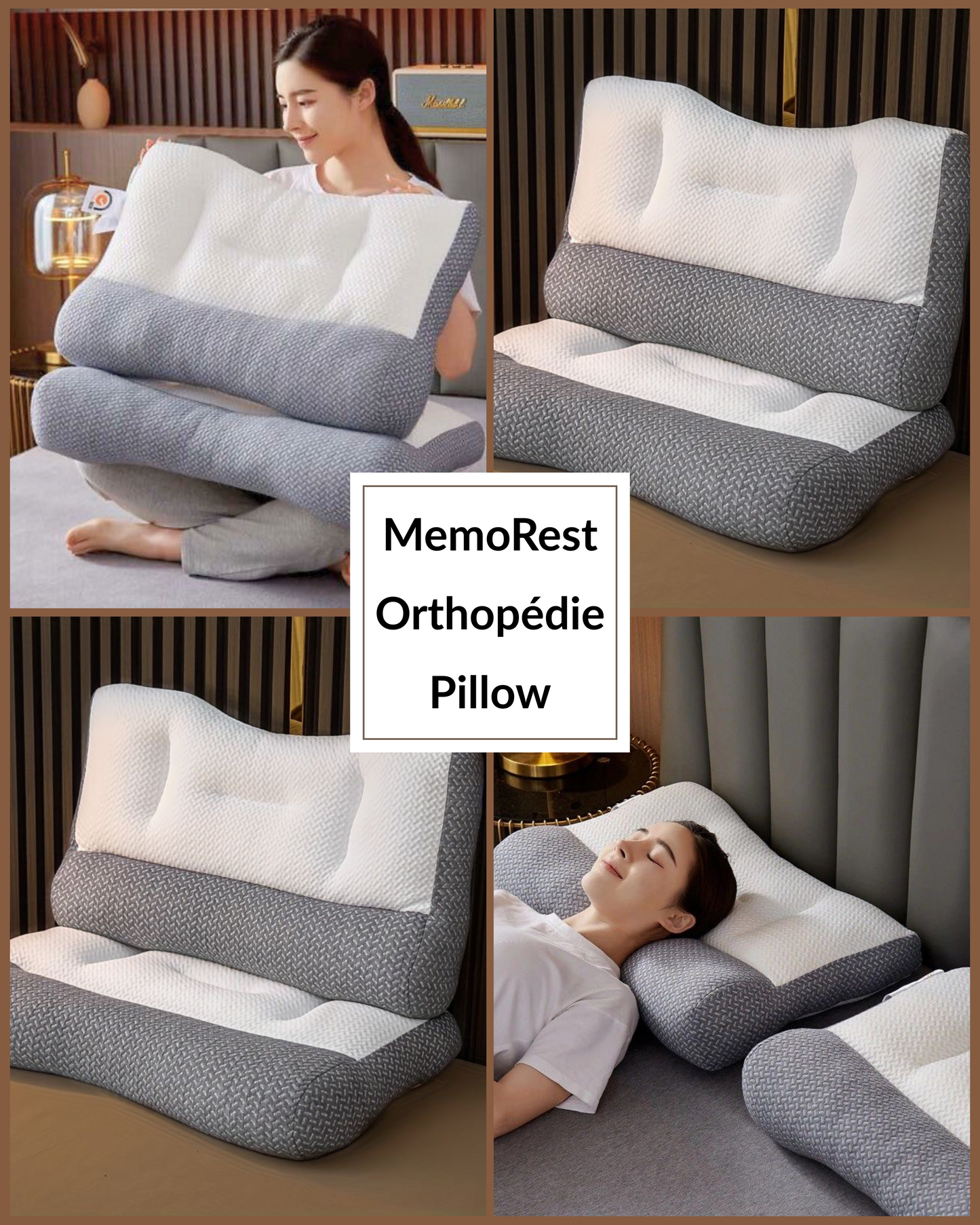 MemoRest Orthopedic Pillow – Memory Foam Neck Support by Tamaré