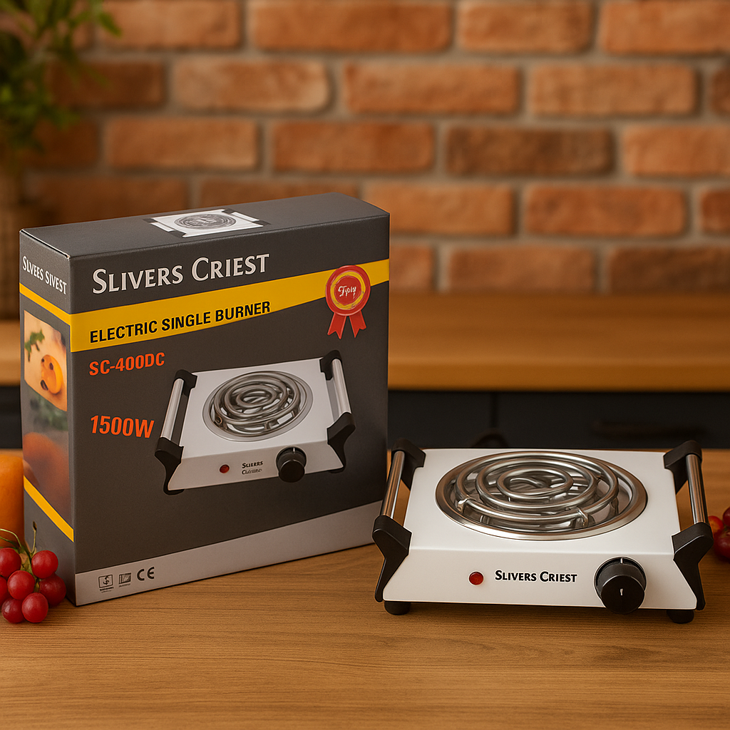 Electric single burner – compact 1500W hot plate for kitchen, camping, and outdoor use with generator

